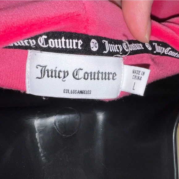 Juicy Couture Hot Pink Velour Tracksuit Set Size L Y2K - Picture 15 of 16